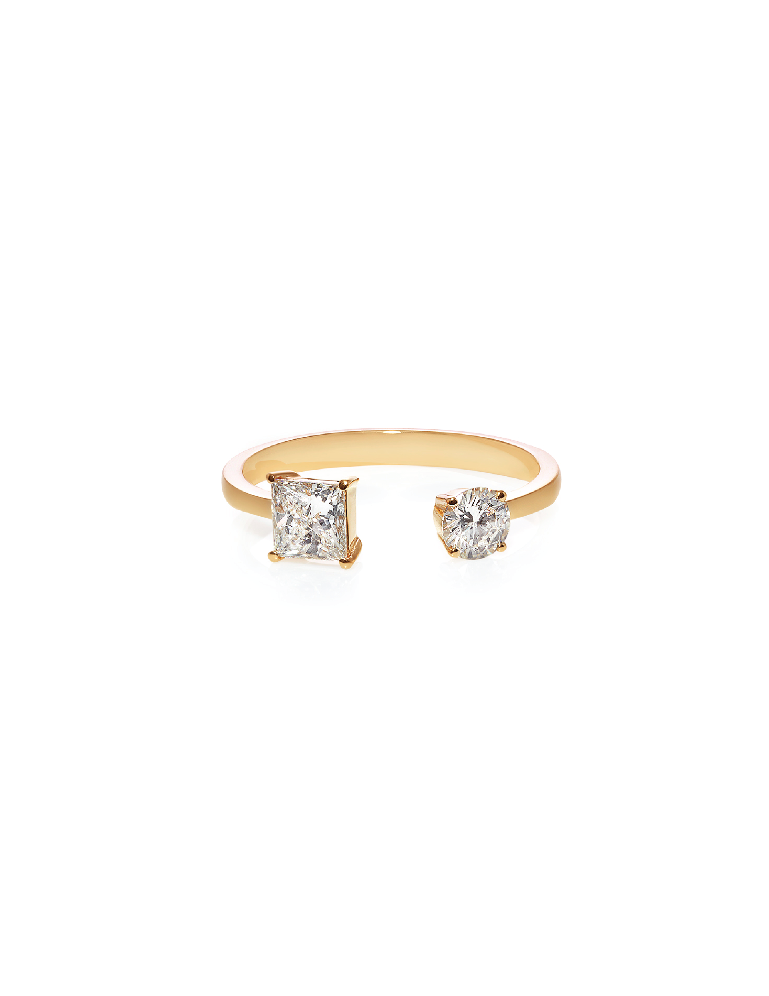 Princess Diamond Open Ring