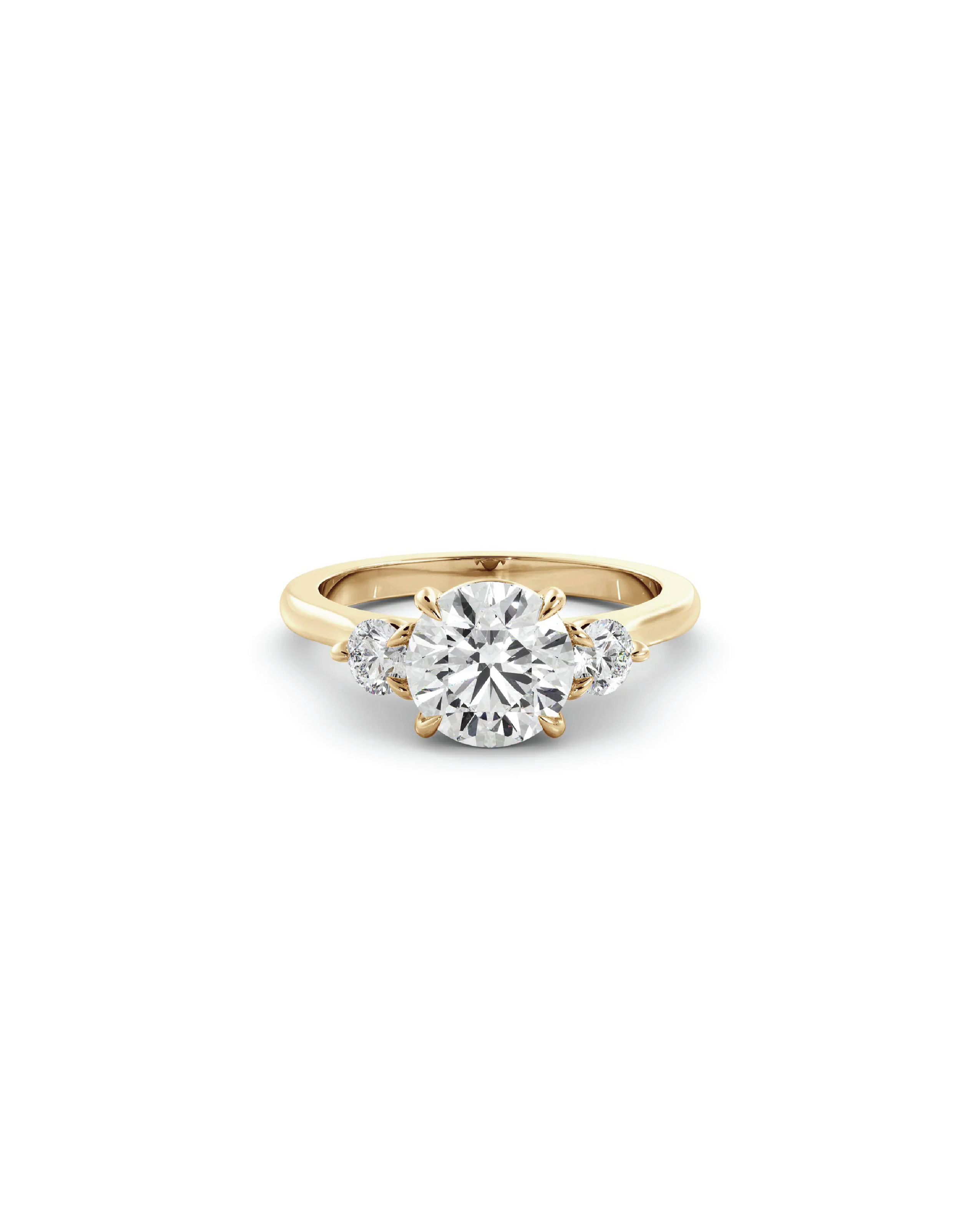 Round Three-Stone Ring