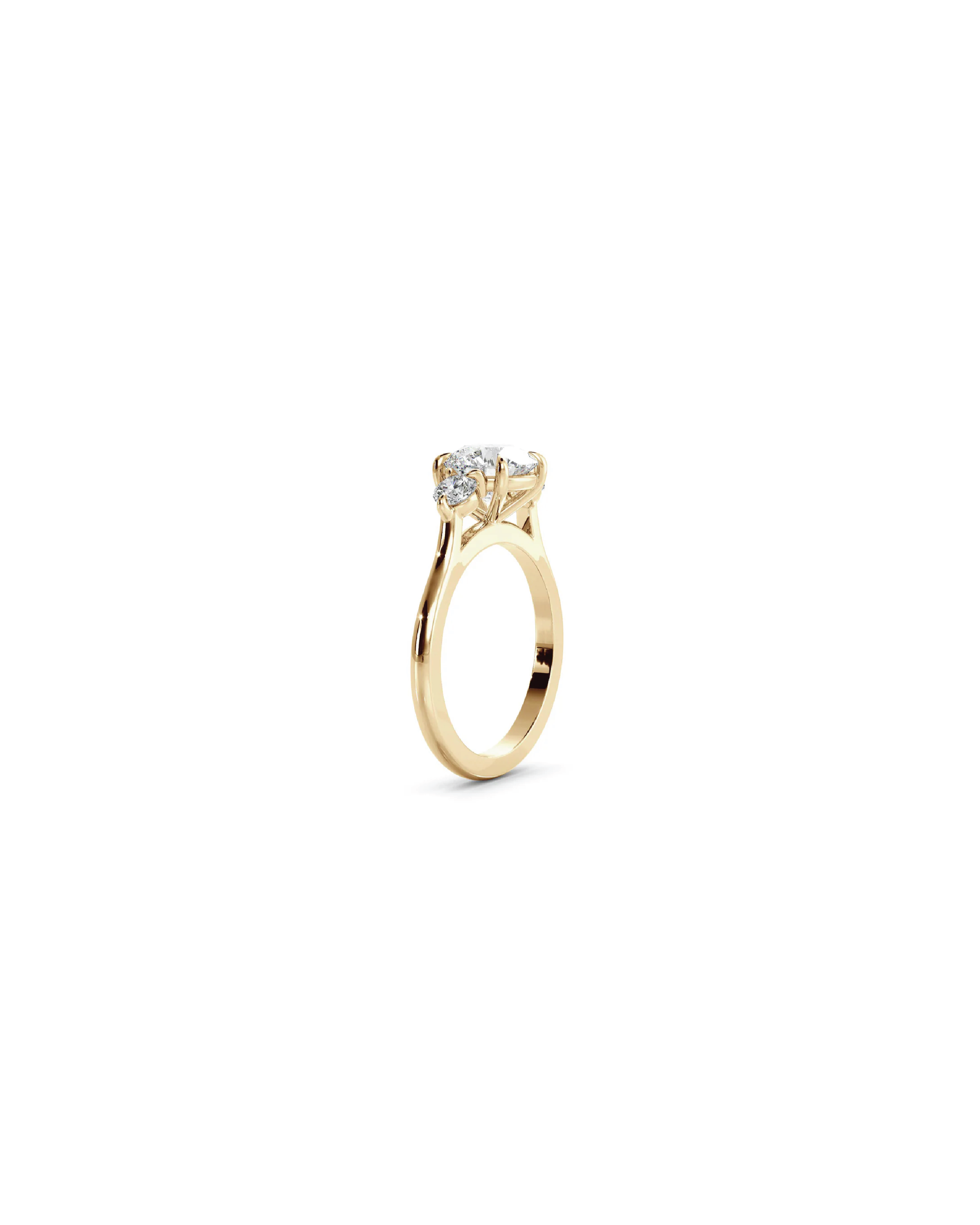 Round Three-Stone Ring