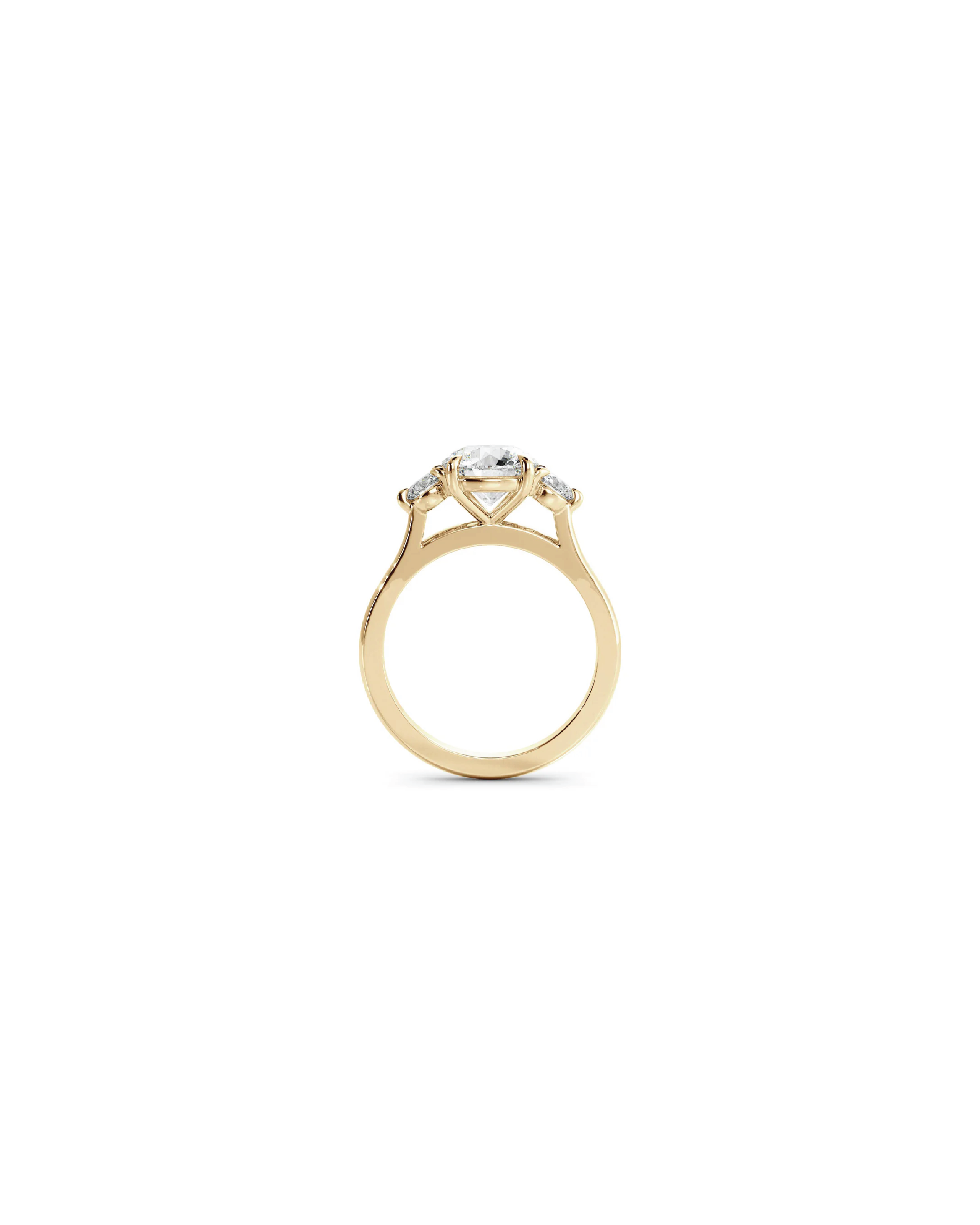 Round Three-Stone Ring