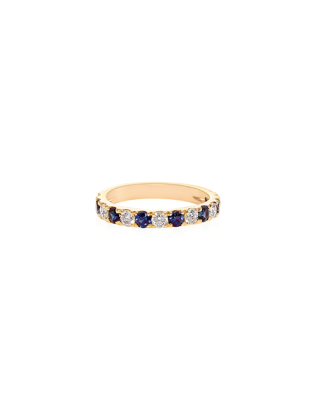 Blue Sapphire and Diamond Ring