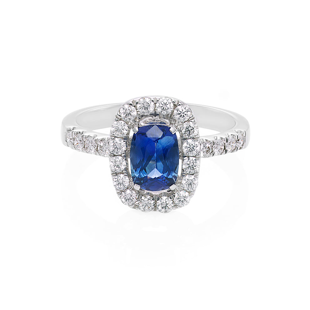 Blue Sapphire and Diamond Ring - HN JEWELRY