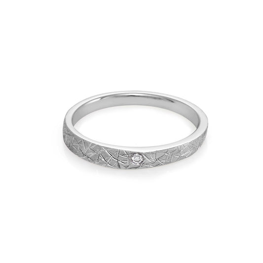 Hand Carved Diamond Wedding Ring - HN JEWELRY