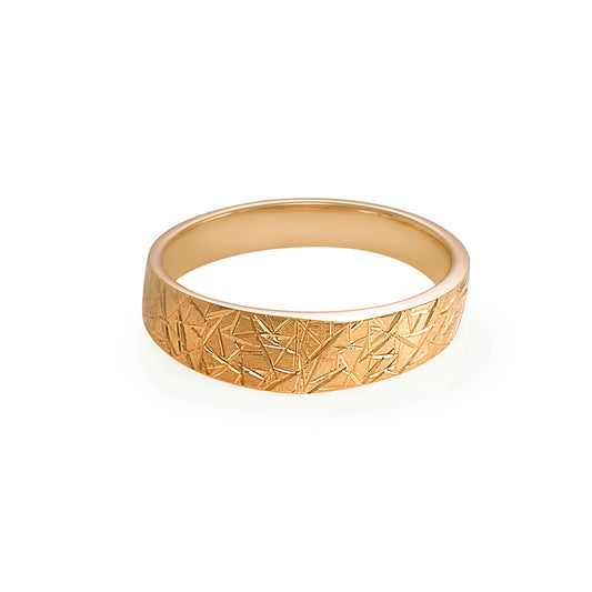 Hand Carved Wedding Ring - HN JEWELRY