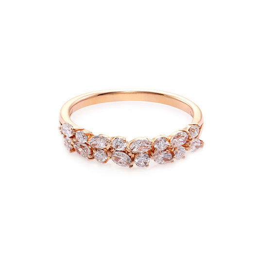Marquise Diamond and Round Diamond Ring - HN JEWELRY