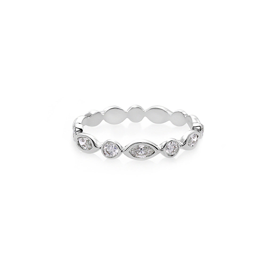 Marquise Diamond Eternity Stacking Ring - HN JEWELRY