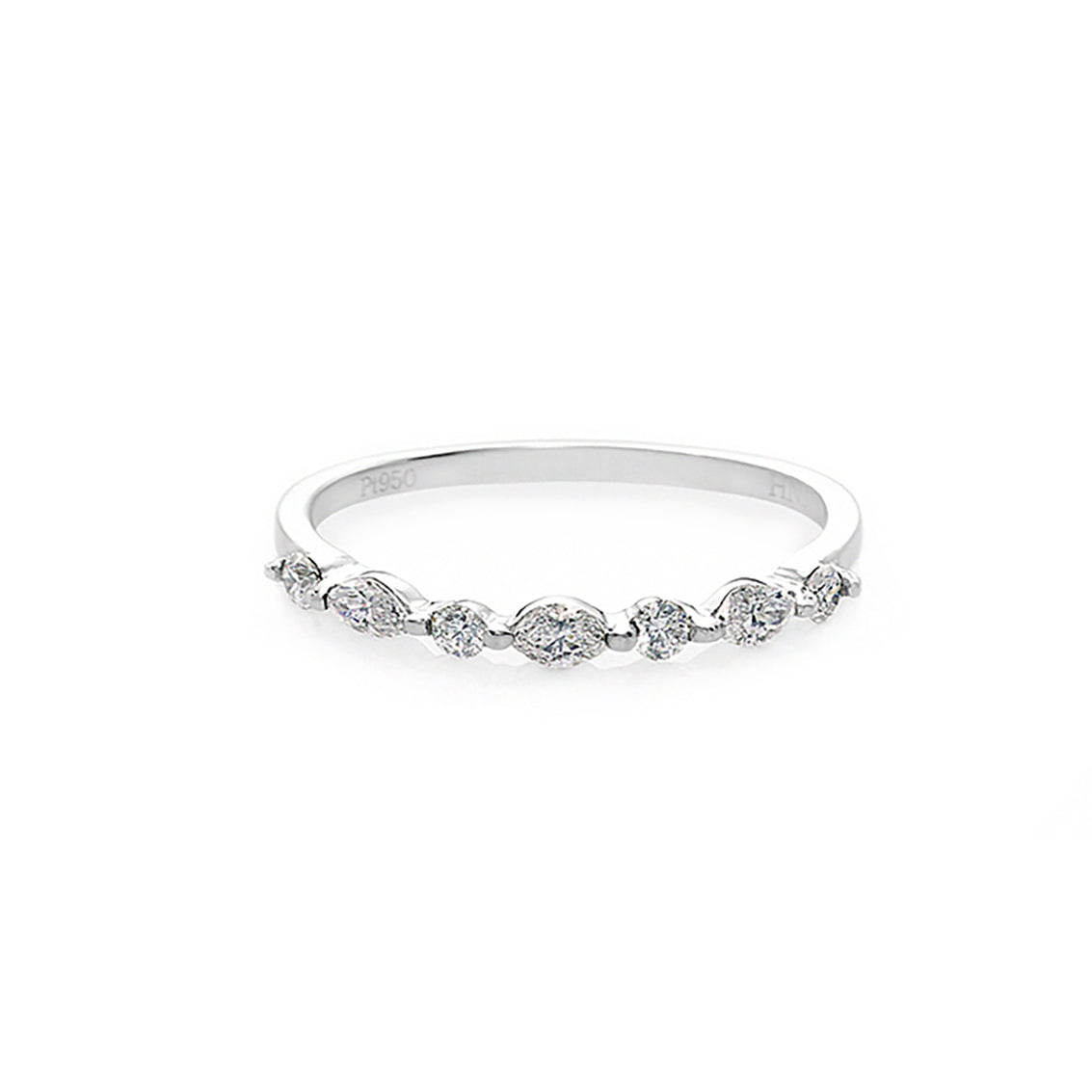 Marquise Diamond Wedding Ring in Platinum - HN JEWELRY