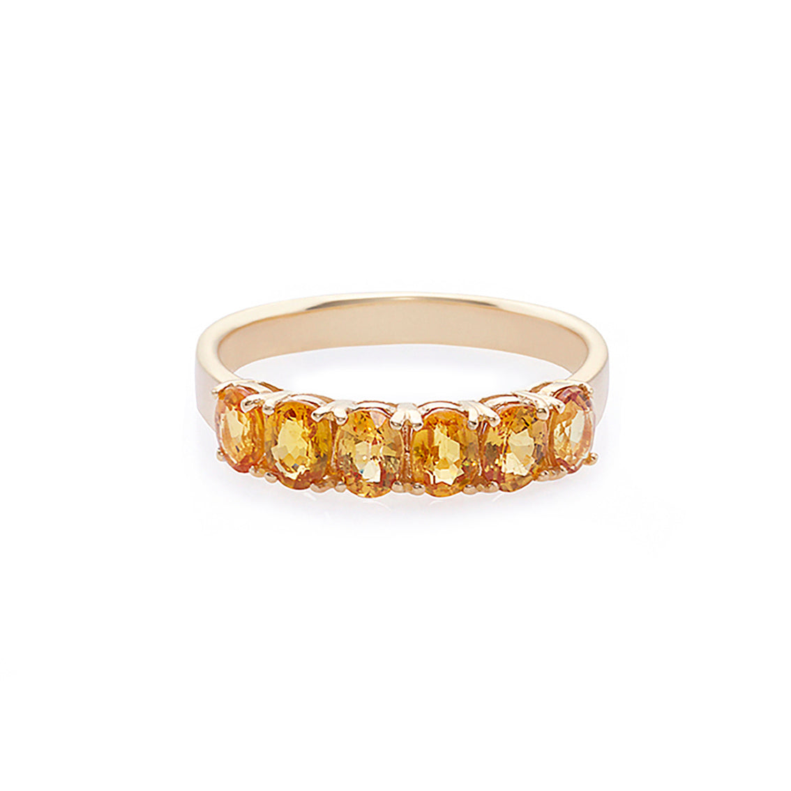 Oval Shape Yellow Sapphire Ring in Yellow Gold - HN JEWELRY