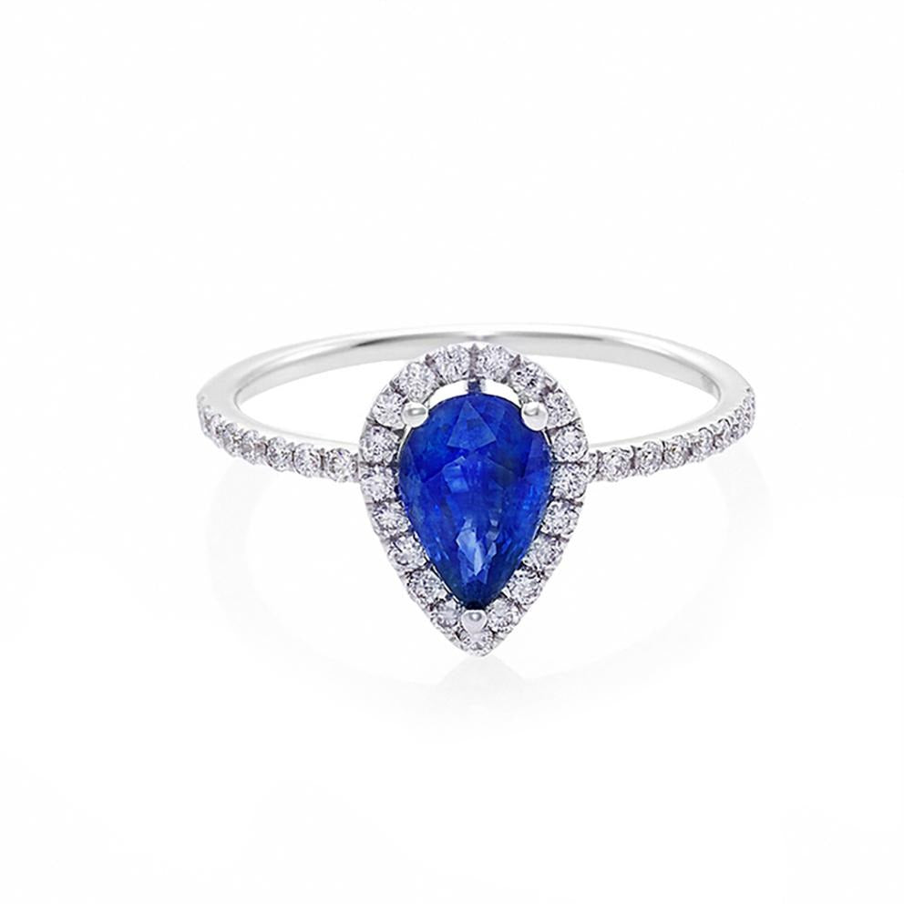 Blue Sapphire and Diamond Ring - HN JEWELRY