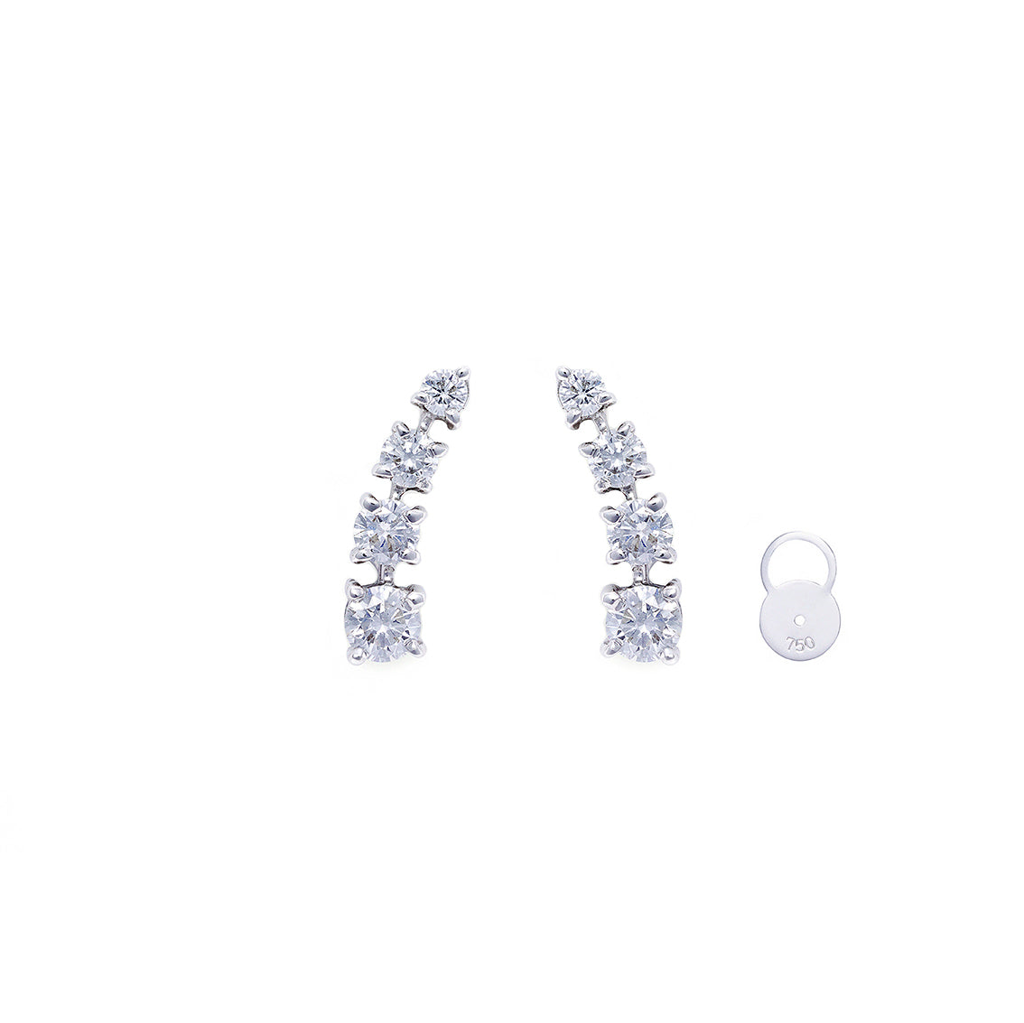 Diamond Earrings in White Gold - HN JEWELRY