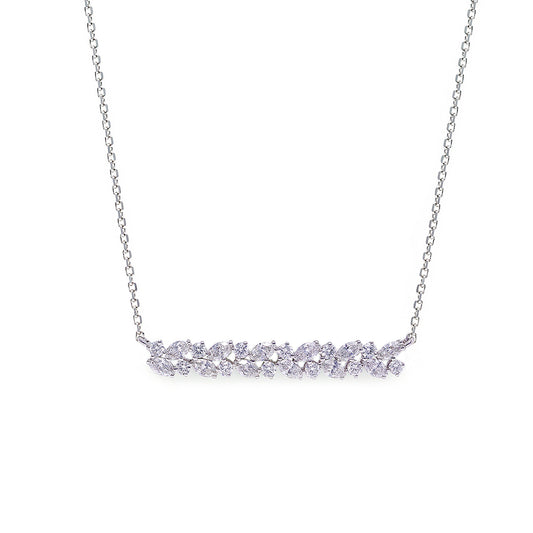 Marquise Diamond Necklace in 18K White Gold - HN JEWELRY