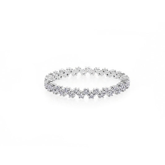 Diamond Wedding Eternity Ring in 18K White Gold - HN JEWELRY