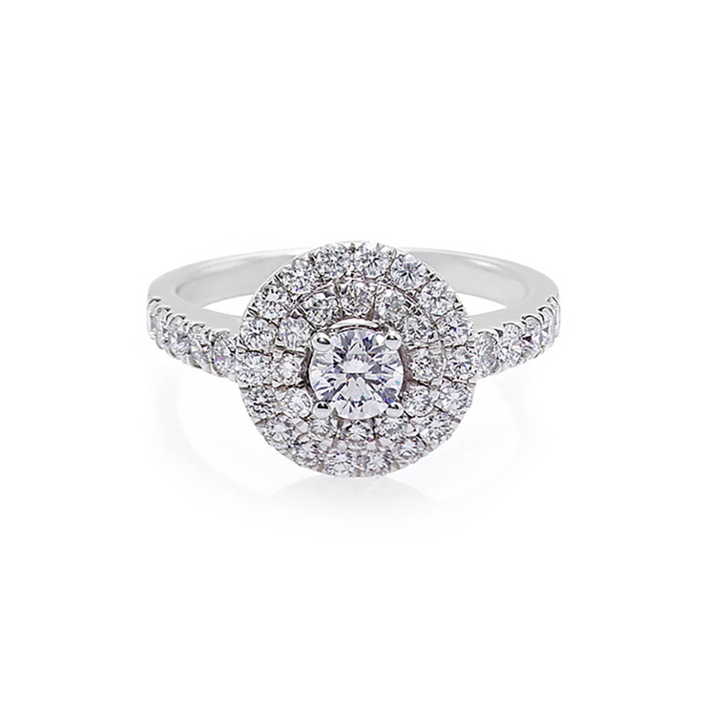 Diamond Double Halo Ring - HN JEWELRY