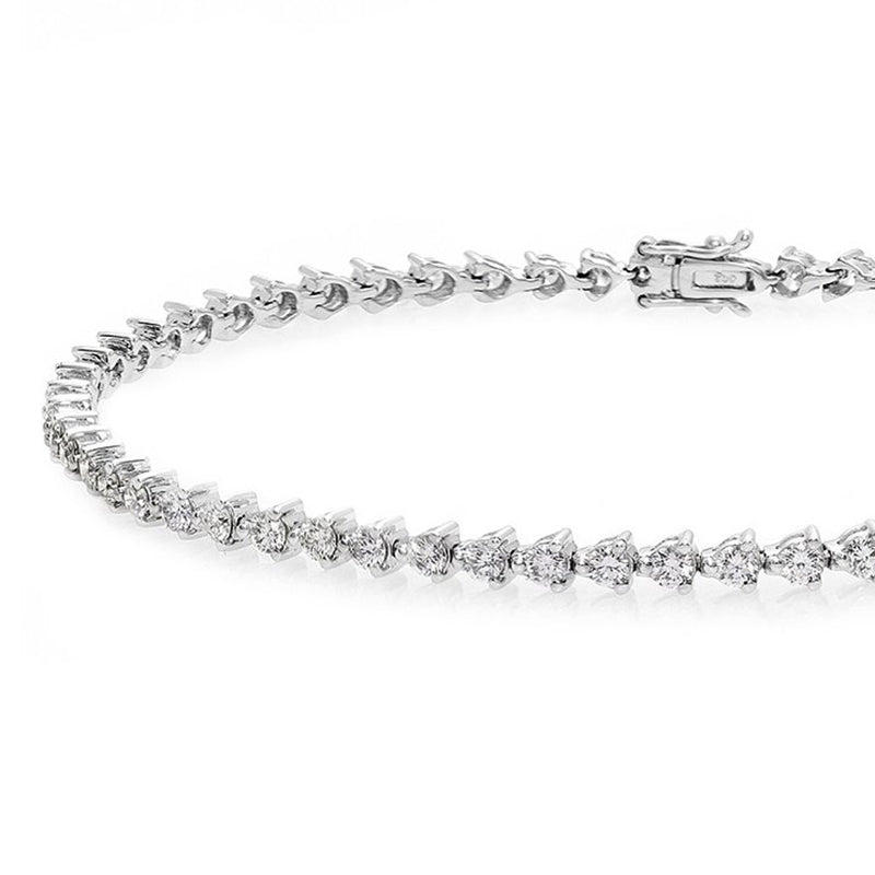 Tennis Diamond Bracelet (1.00 cttw) in 18K White Gold - HN JEWELRY