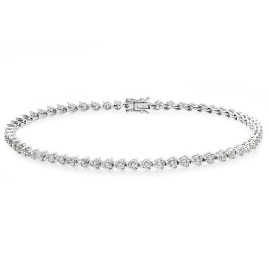 Diamond Tennis Bracelet (1.00 cttw) in 18K White Gold - HN JEWELRY