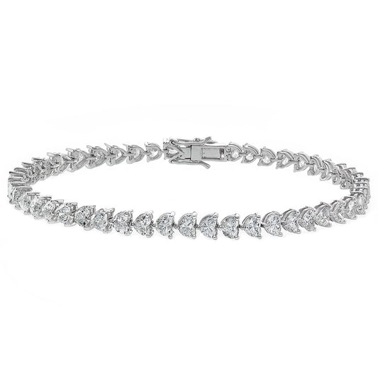 Heart Shape Diamond Tennis Bracelet - HN JEWELRY