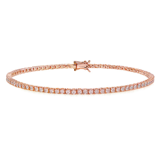 Tennis Diamond Bracelet (1.20 cttw) in 18K Rose Gold - HN JEWELRY