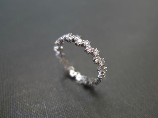 Diamond Wedding Eternity Ring in 18K White Gold - HN JEWELRY