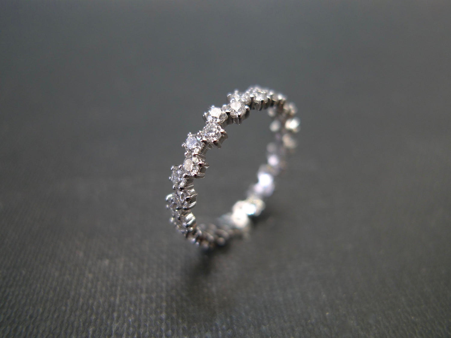 Diamond Wedding Eternity Ring in 18K White Gold - HN JEWELRY