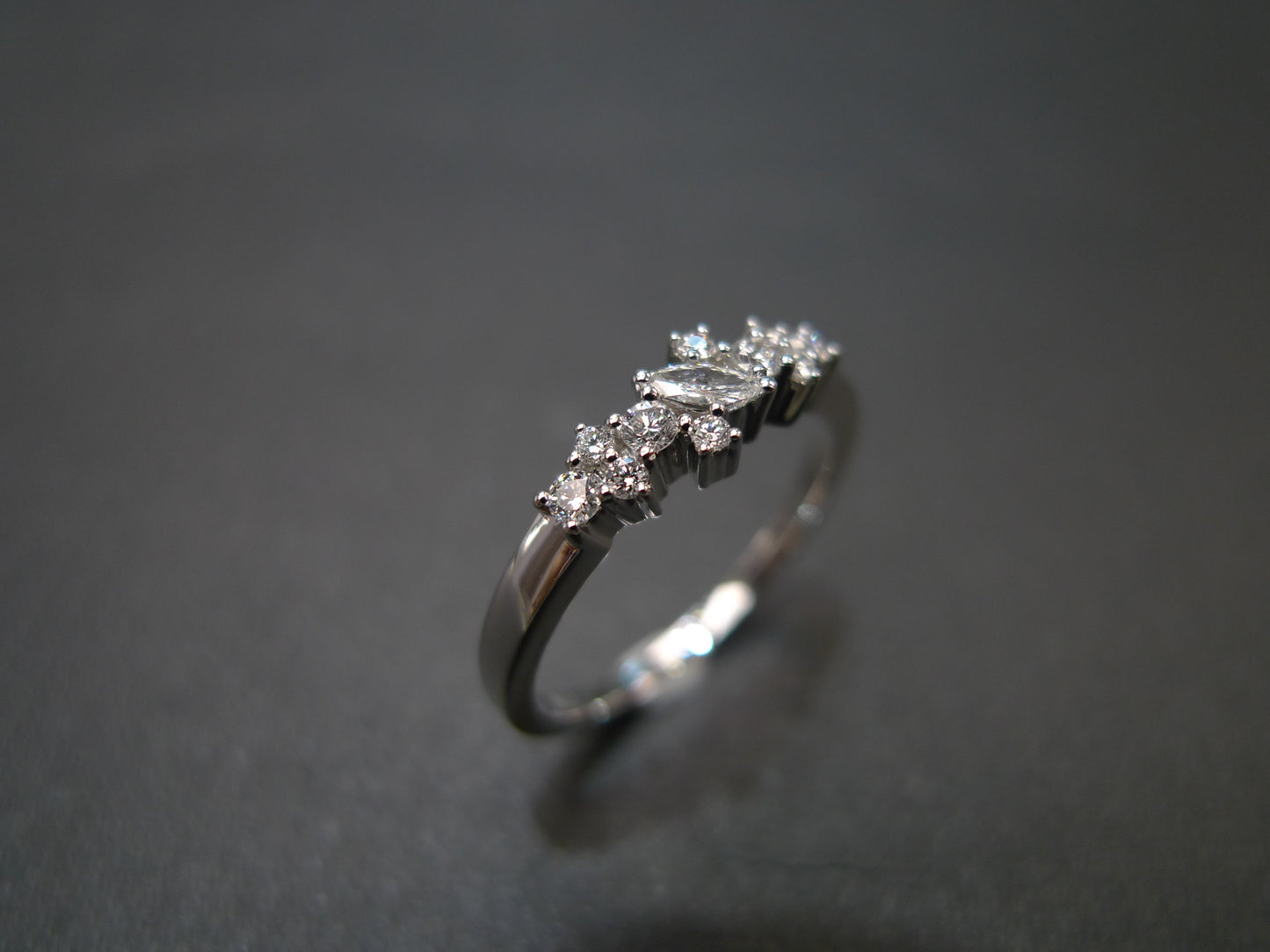 Marquise Diamond Ring in 14K White Gold - HN JEWELRY