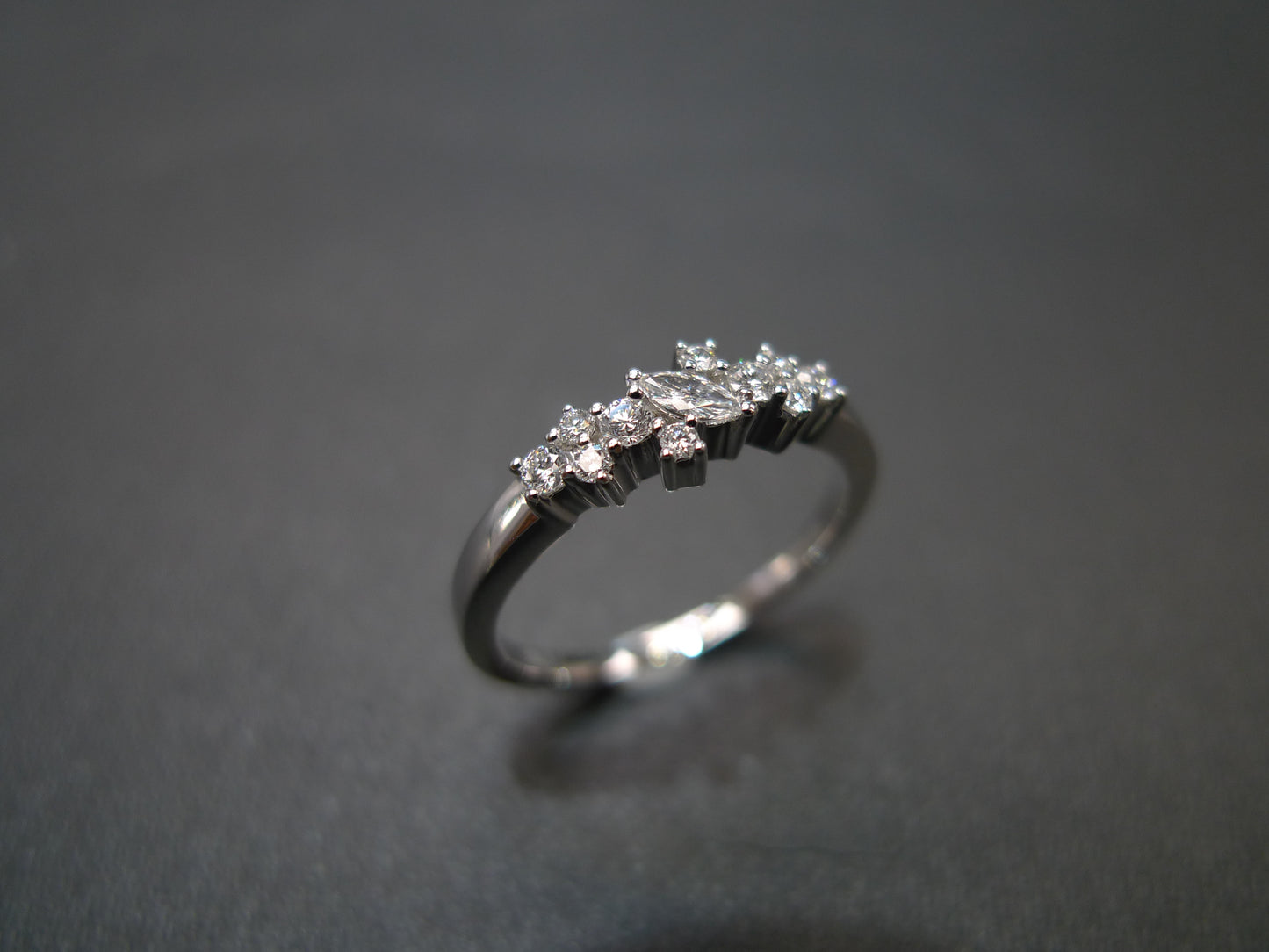 Marquise Diamond Ring in 14K White Gold - HN JEWELRY
