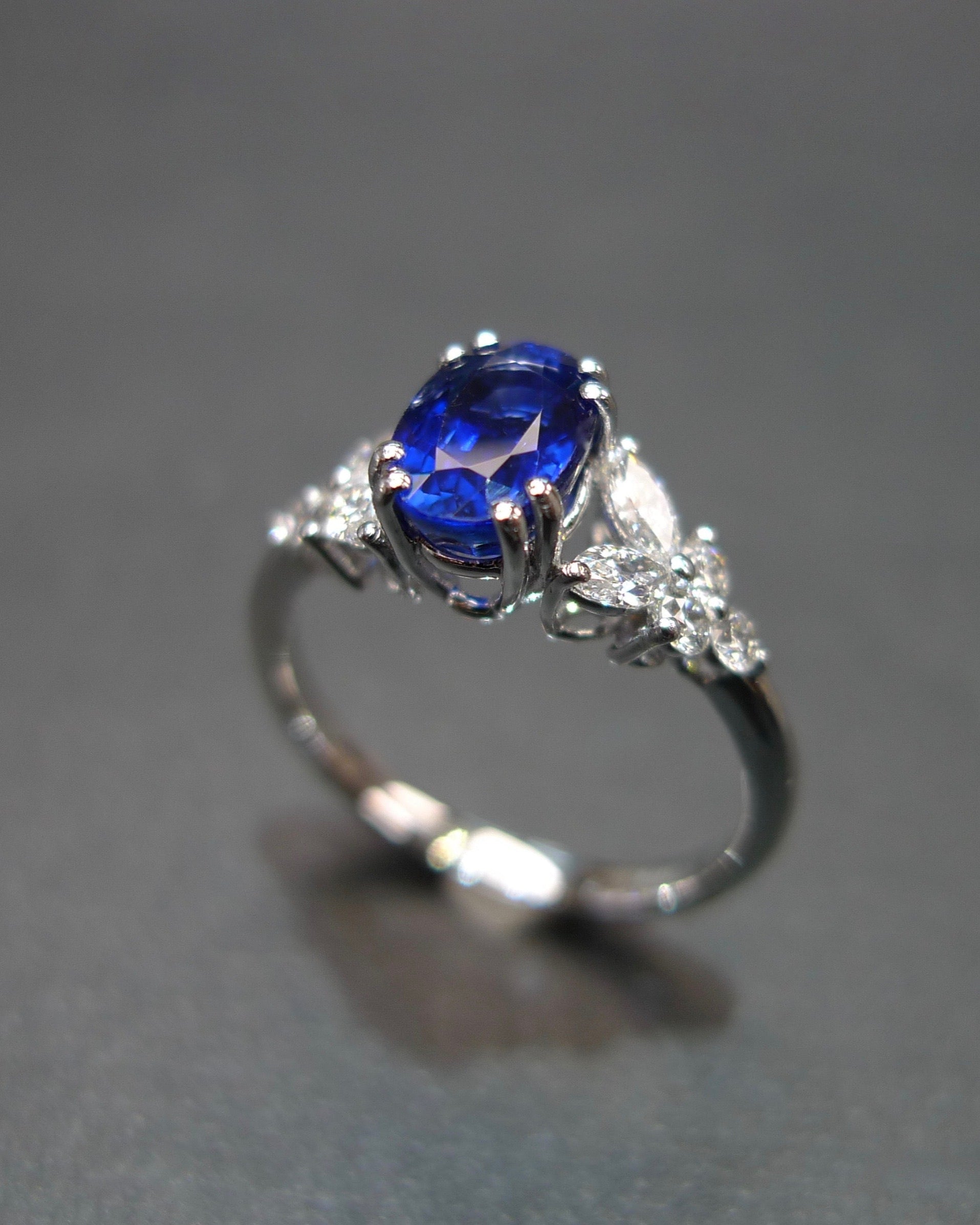 timeless sapphire and diamond ring in gold setting