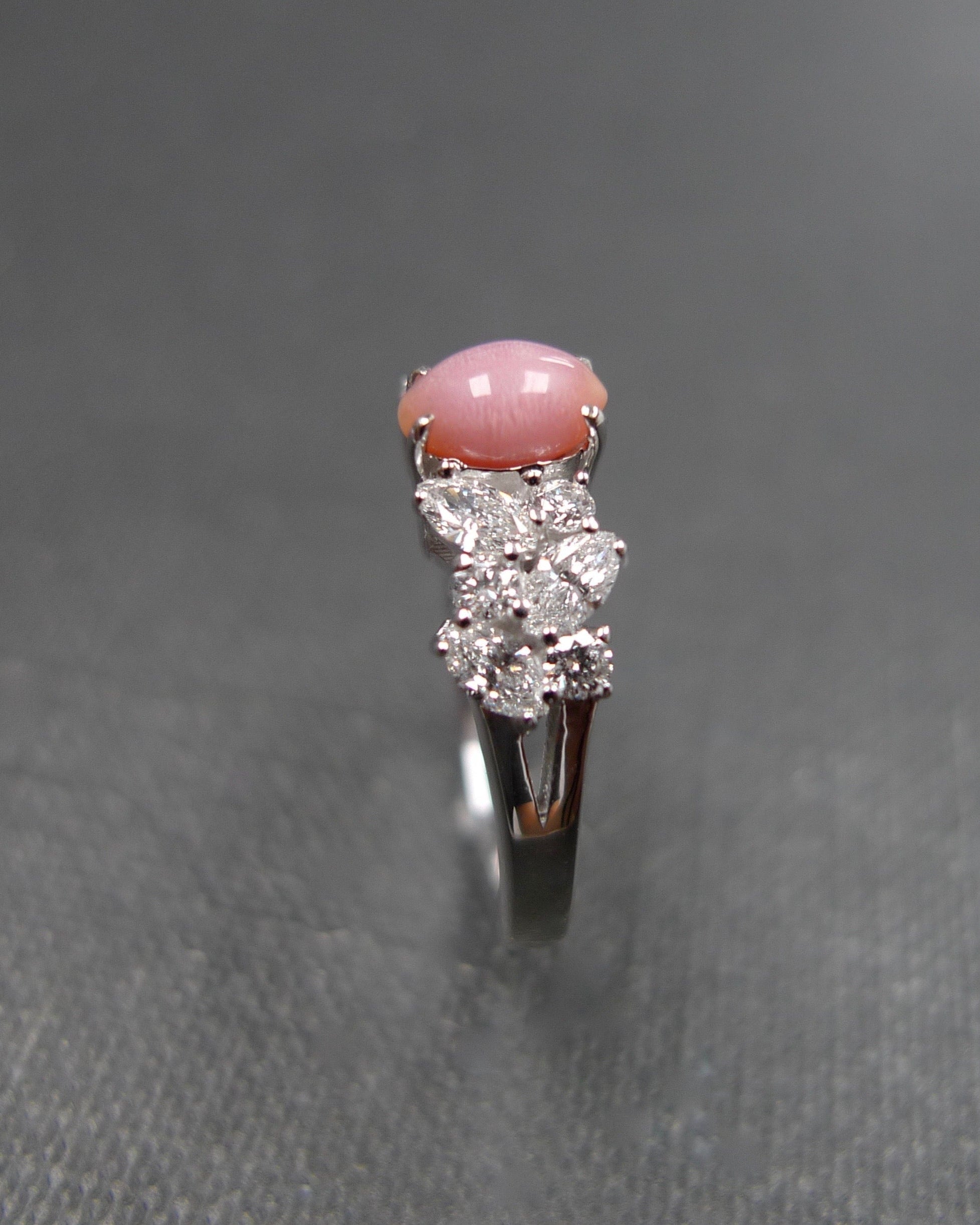 fine jewelry conch pearl engagement ring design