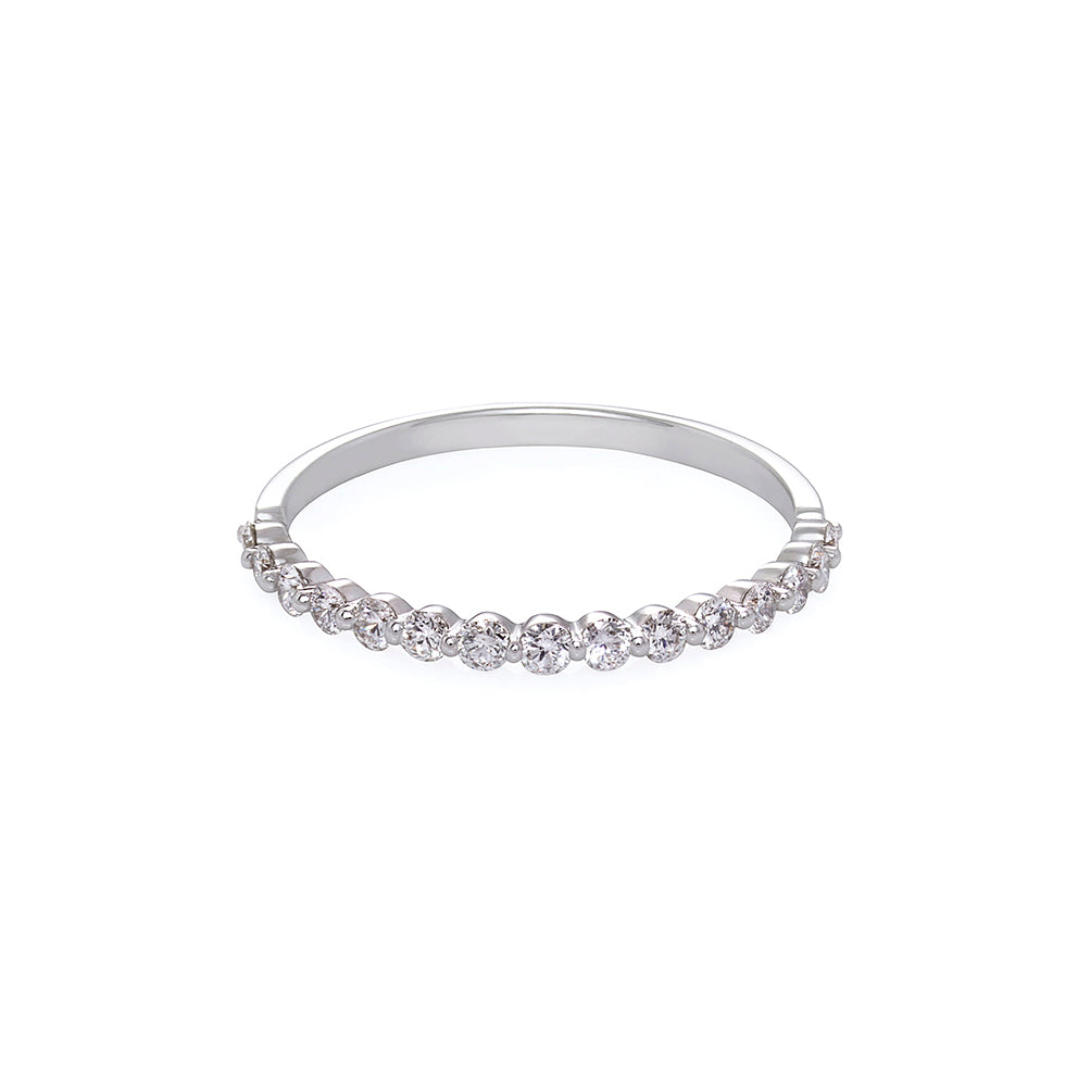 Floating Diamond Ring in White Gold - HN JEWELRY