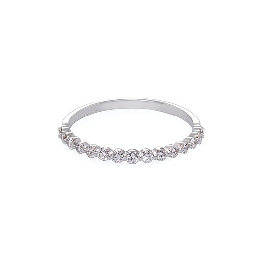 Floating Diamond Ring in White Gold - HN JEWELRY