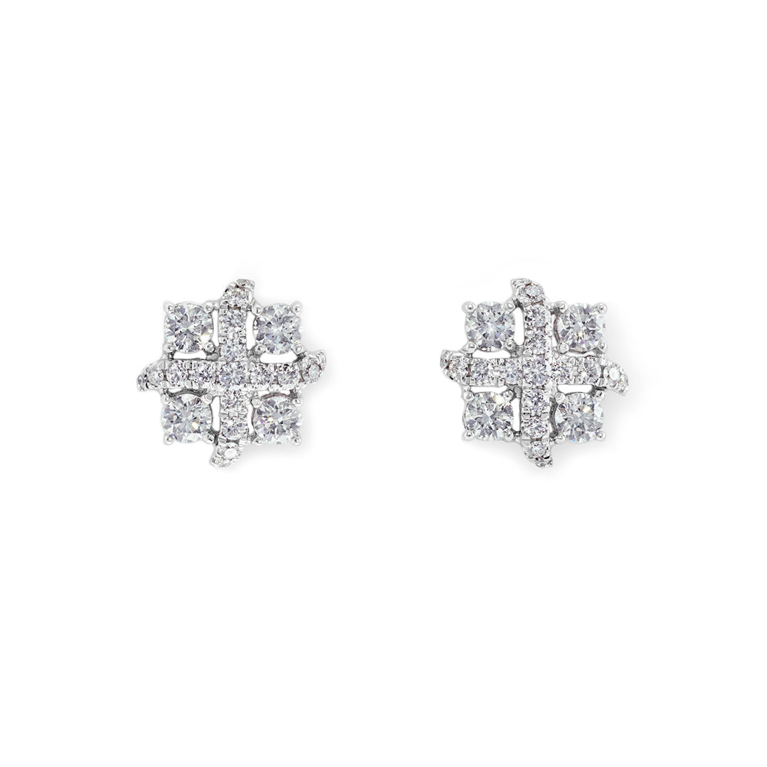 Diamond Earrings in White Gold - HN JEWELRY