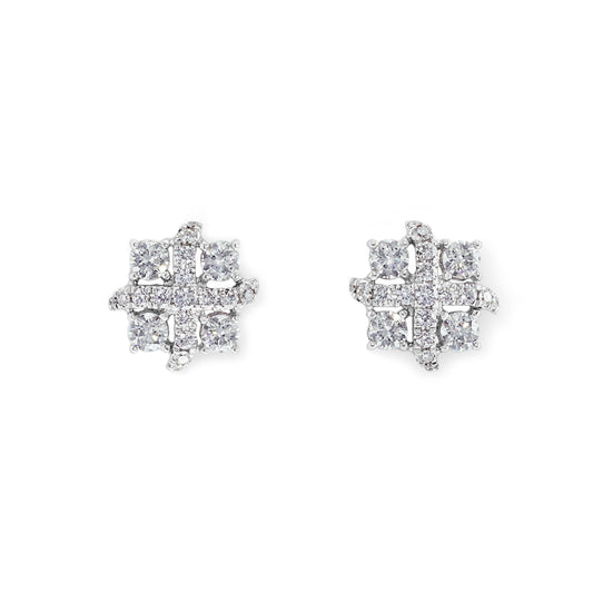 Diamond Earrings in White Gold - HN JEWELRY