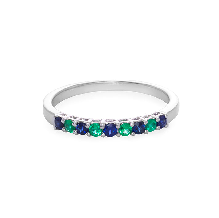 Blue Sapphire and Emerald Ring - HN JEWELRY