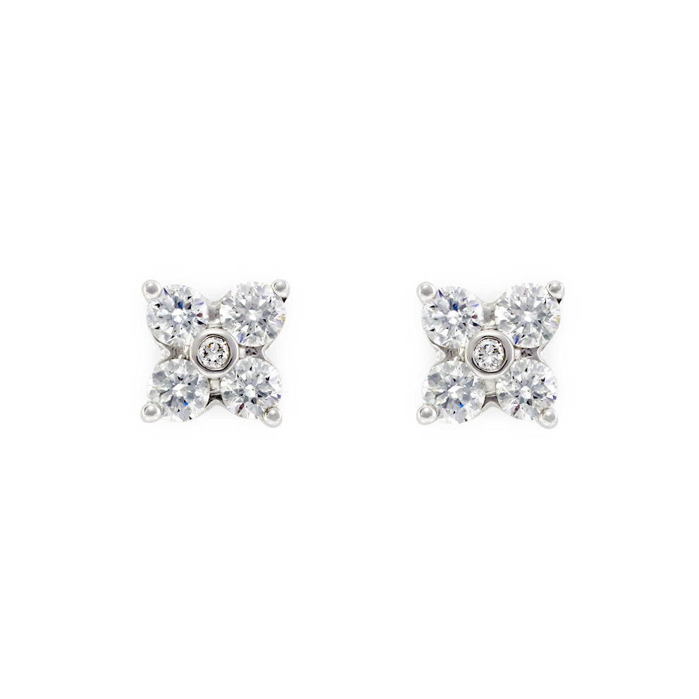 Diamond Earrings in White Gold - HN JEWELRY