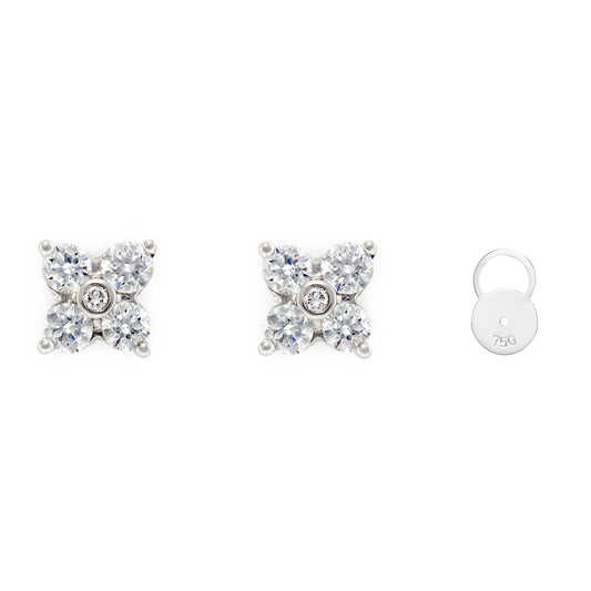 Diamond Earrings in White Gold - HN JEWELRY