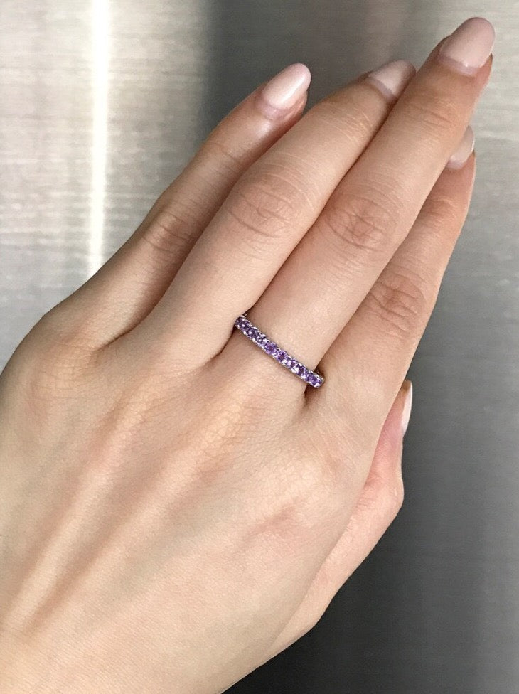Amethyst Ring in White Gold - HN JEWELRY