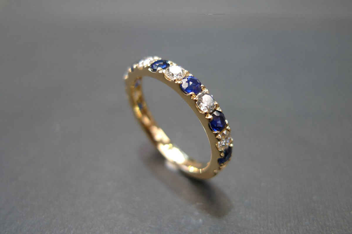 Blue Sapphire and Diamond Ring - HN JEWELRY