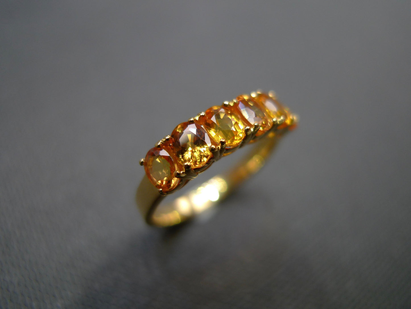 Oval Shape Yellow Sapphire Ring in Yellow Gold - HN JEWELRY