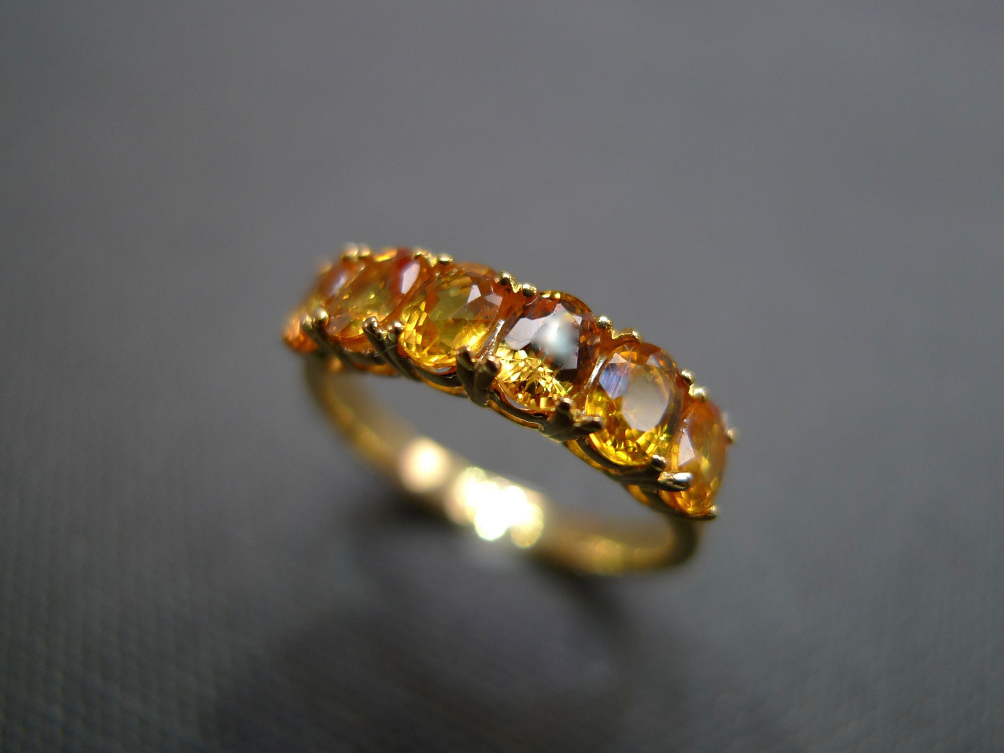 Oval Shape Yellow Sapphire Ring in Yellow Gold - HN JEWELRY