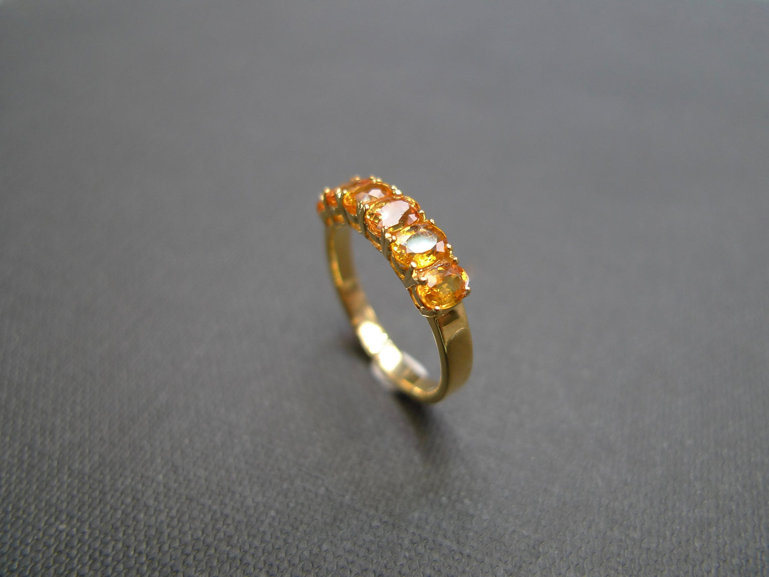 Oval Shape Yellow Sapphire Ring in Yellow Gold - HN JEWELRY