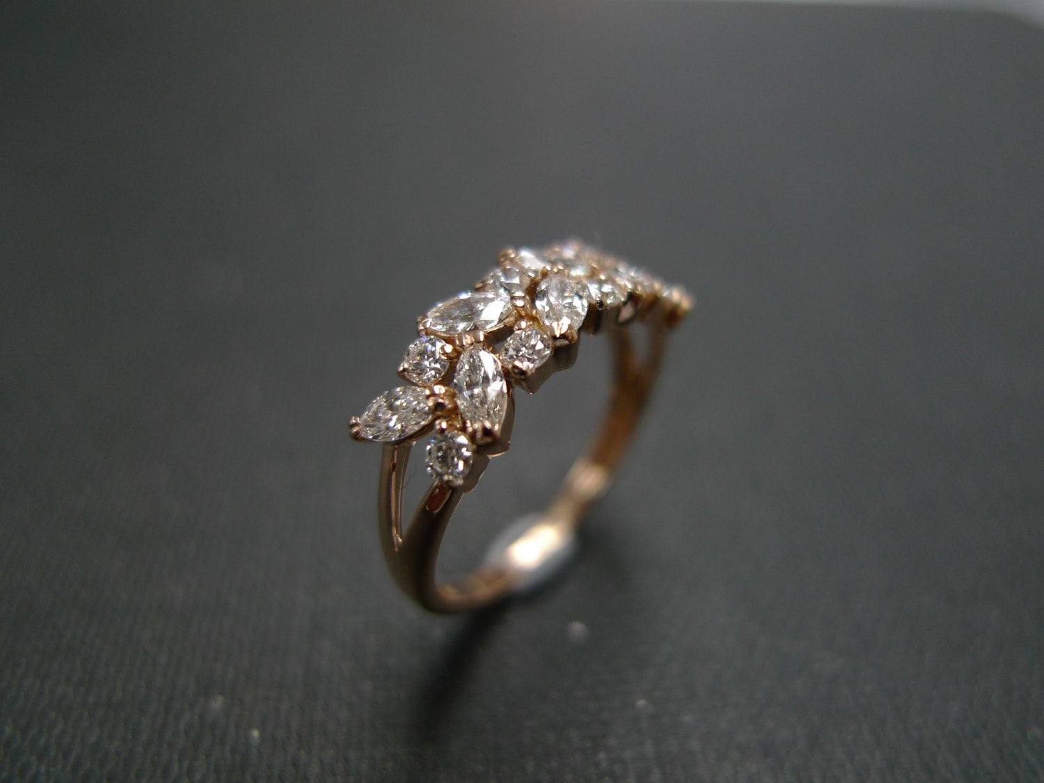 Marquise Diamond Ring in 14K Rose Gold - HN JEWELRY