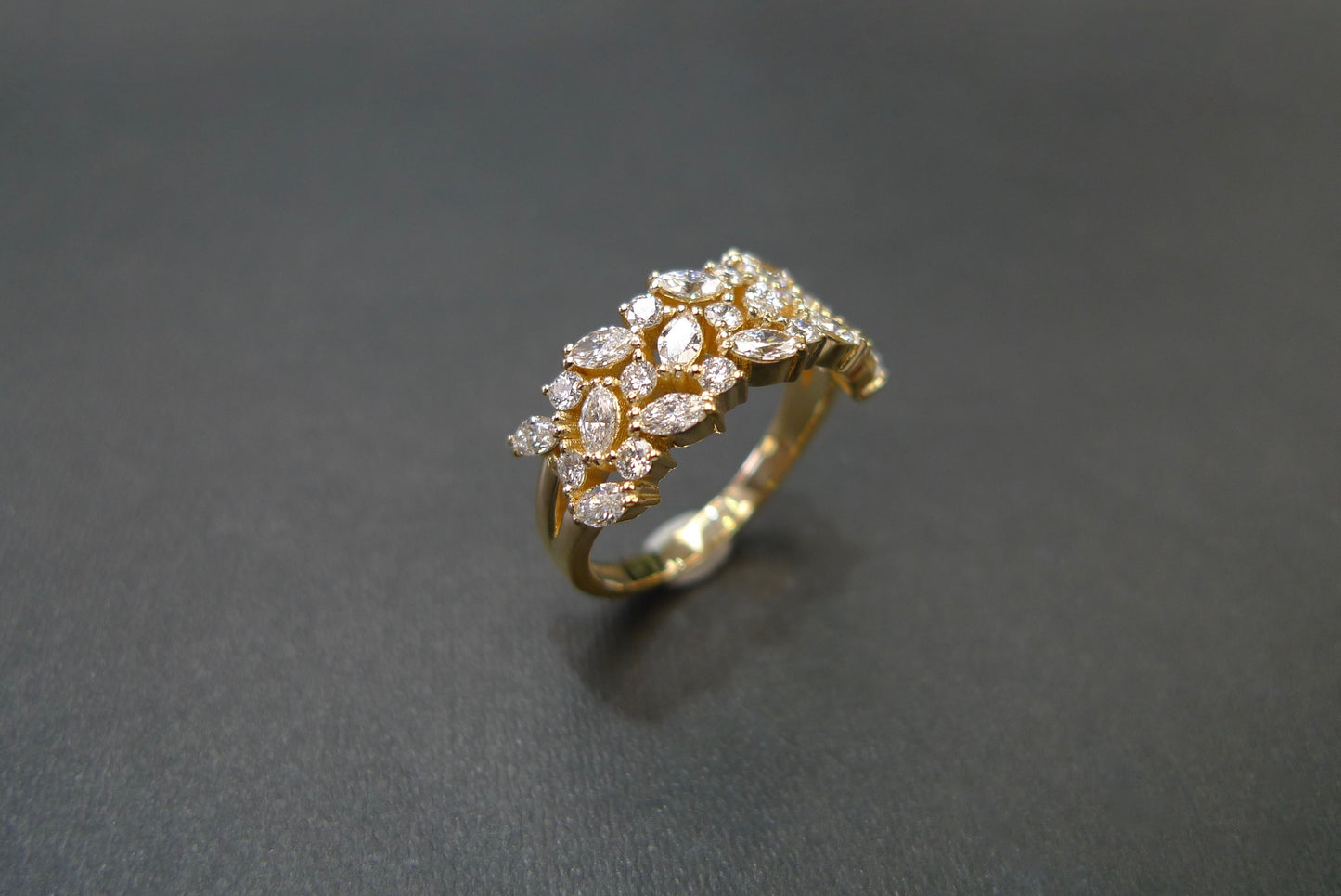 3-Row Marquise Diamond Ring - HN JEWELRY